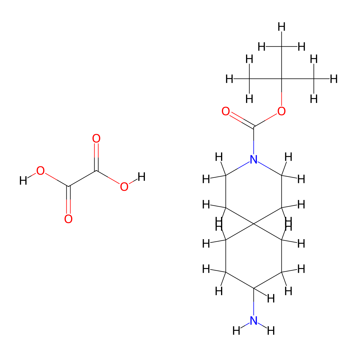 9-Amino-3-Aza-Spiro[5.5]Undecane-3-Carboxylic Acid Tert-Butyl Ester Oxalate molecular structure, CAS 2177267-55-7
