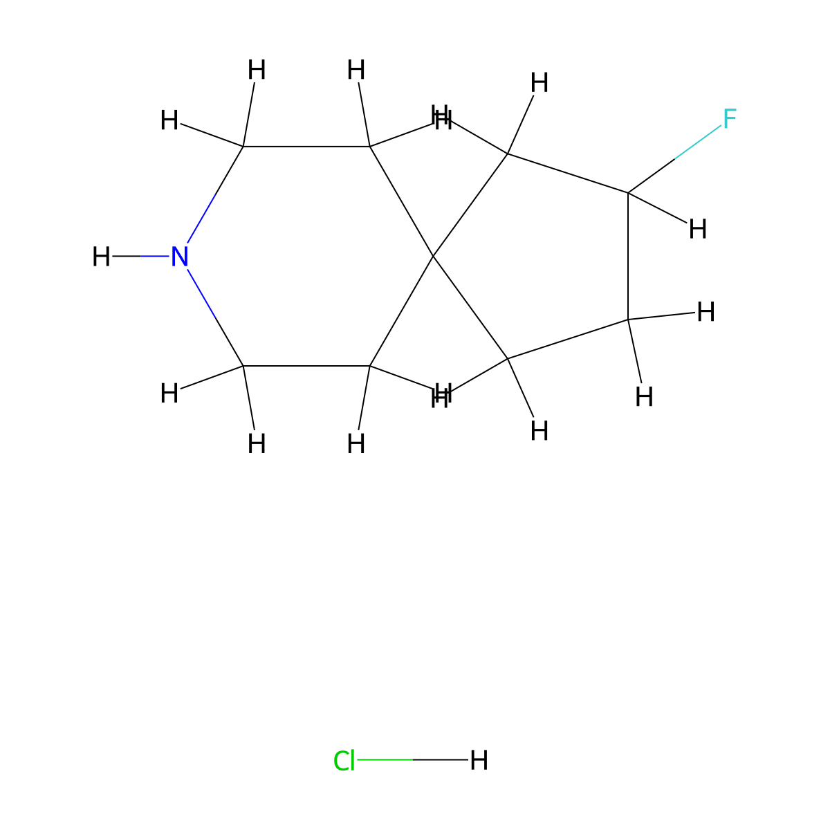 2-Fluoro-8-Azaspiro[4.5]Decane Hydrochloride molecular structure, CAS 2177267-57-9