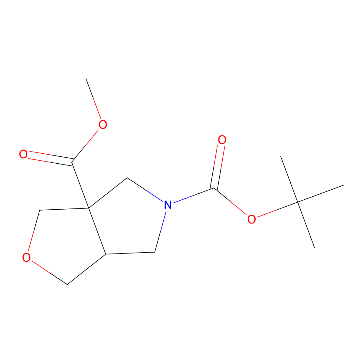 Cis-5-Tert-Butyl 3A-Methyl Tetrahydro-1H-Furo[3,4-C]Pyrrole-3A,5(3H)-Dicarboxylate molecular structure, CAS 2177267-69-3