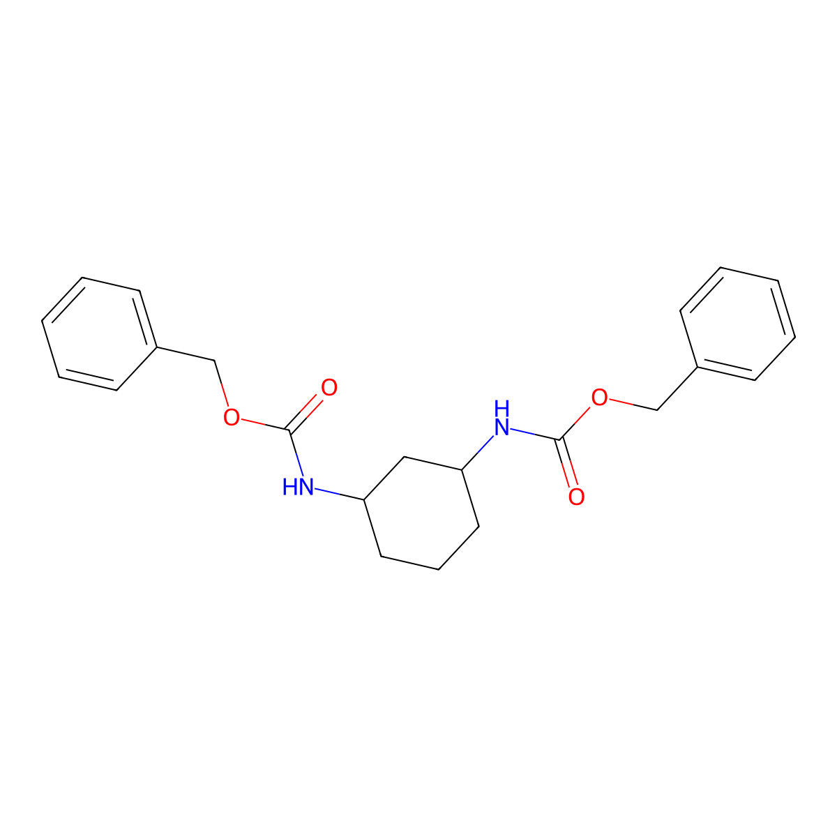 Dibenzyl (1R,3S)-cyclohexane-1,3-diyldicarbamate molecular structure, CAS 2177267-76-2