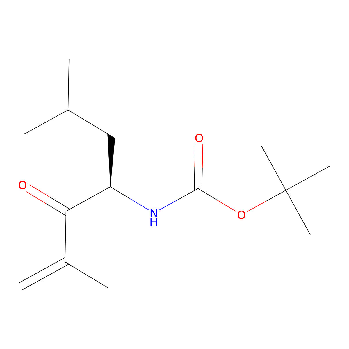 tert-Butyl (R)-(2,6-dimethyl-3-oxohept-1-en-4-yl)carbamate molecular structure, CAS 2177287-70-4