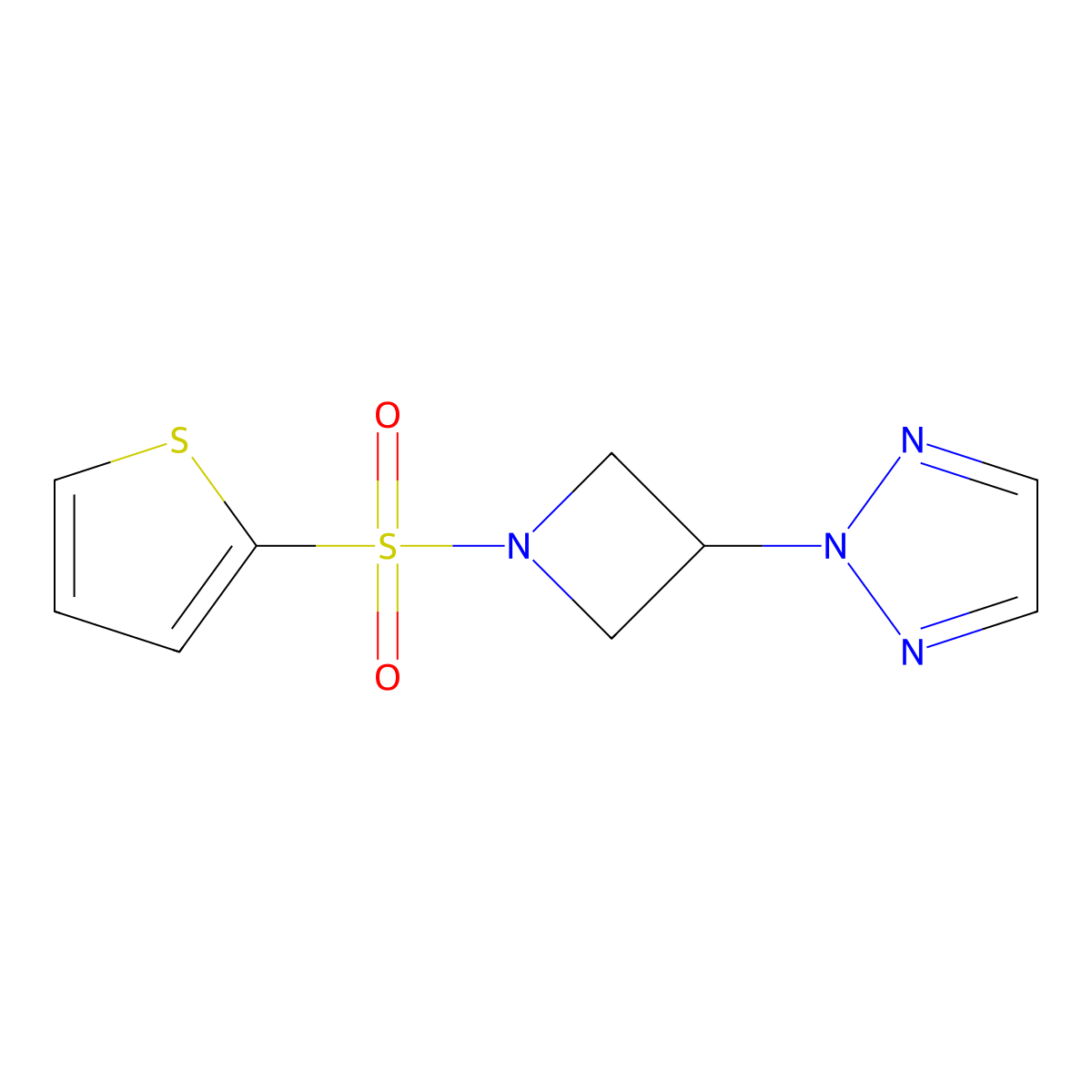 2-(1-(thiophen-2-ylsulfonyl)azetidin-3-yl)-2H-1,2,3-triazole molecular structure, CAS 2177365-52-3