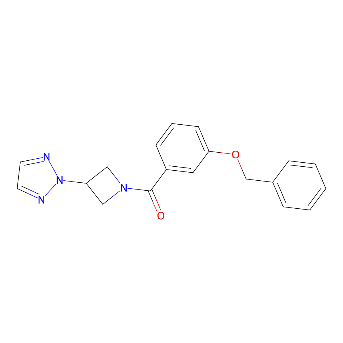 2-{1-[3-(benzyloxy)benzoyl]azetidin-3-yl}-2H-1,2,3-triazole molecular structure, CAS 2177366-05-9