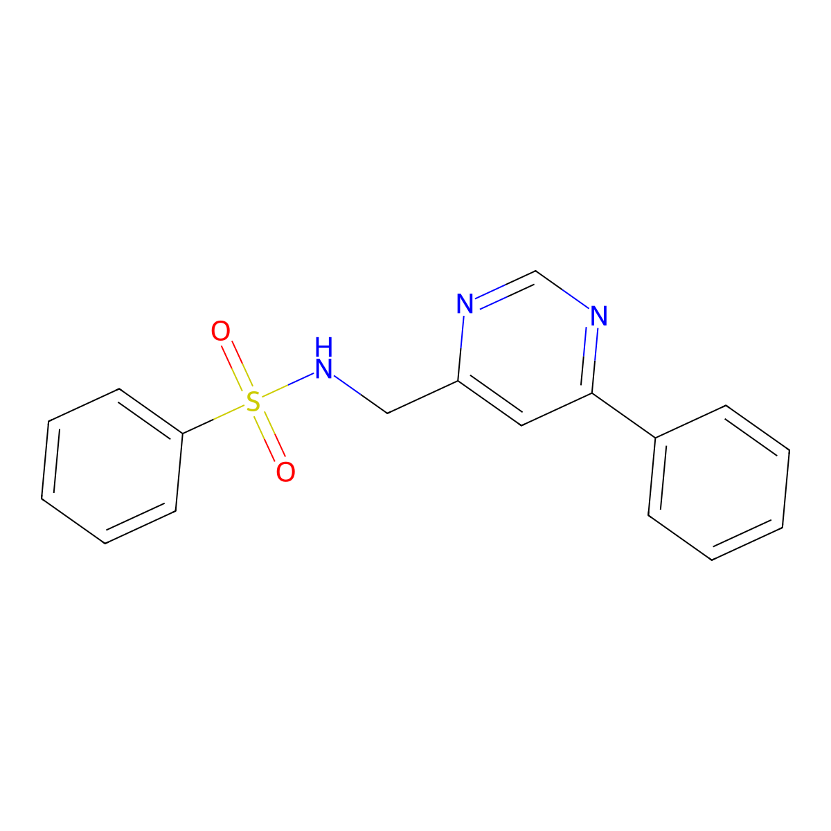 N-[(6-phenylpyrimidin-4-yl)methyl]benzenesulfonamide molecular structure, CAS 2177366-29-7