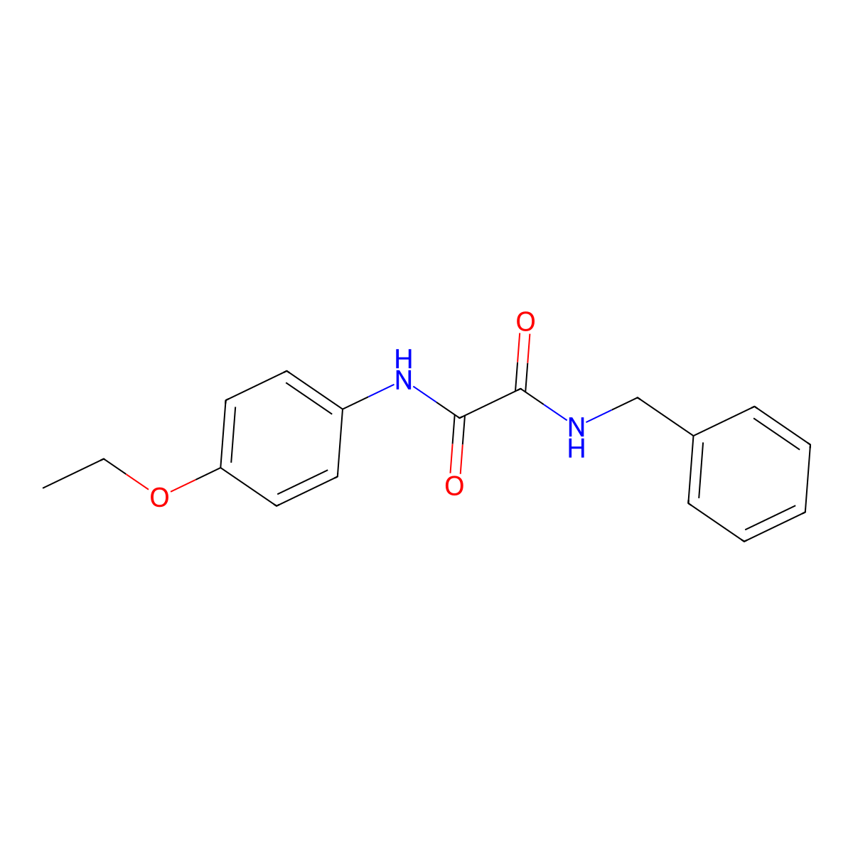 N-benzyl-N'-(4-ethoxyphenyl)oxamide molecular structure, CAS 21774-96-9