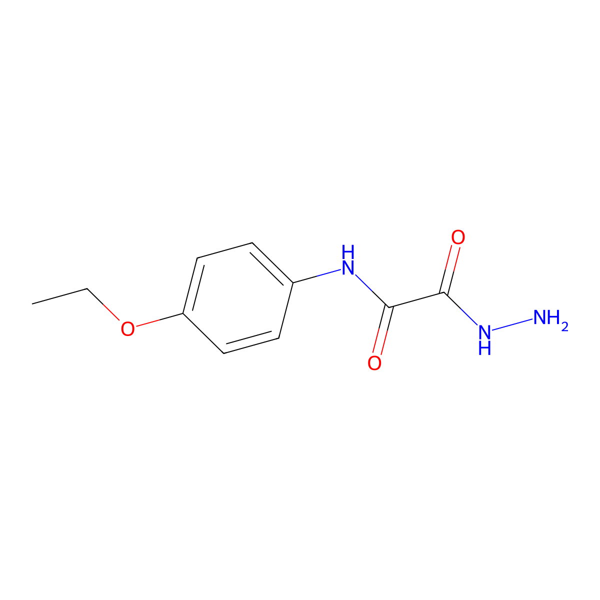 N-(4-ethoxyphenyl)-2-hydrazino-2-oxoacetamide molecular structure, CAS 21774-99-2