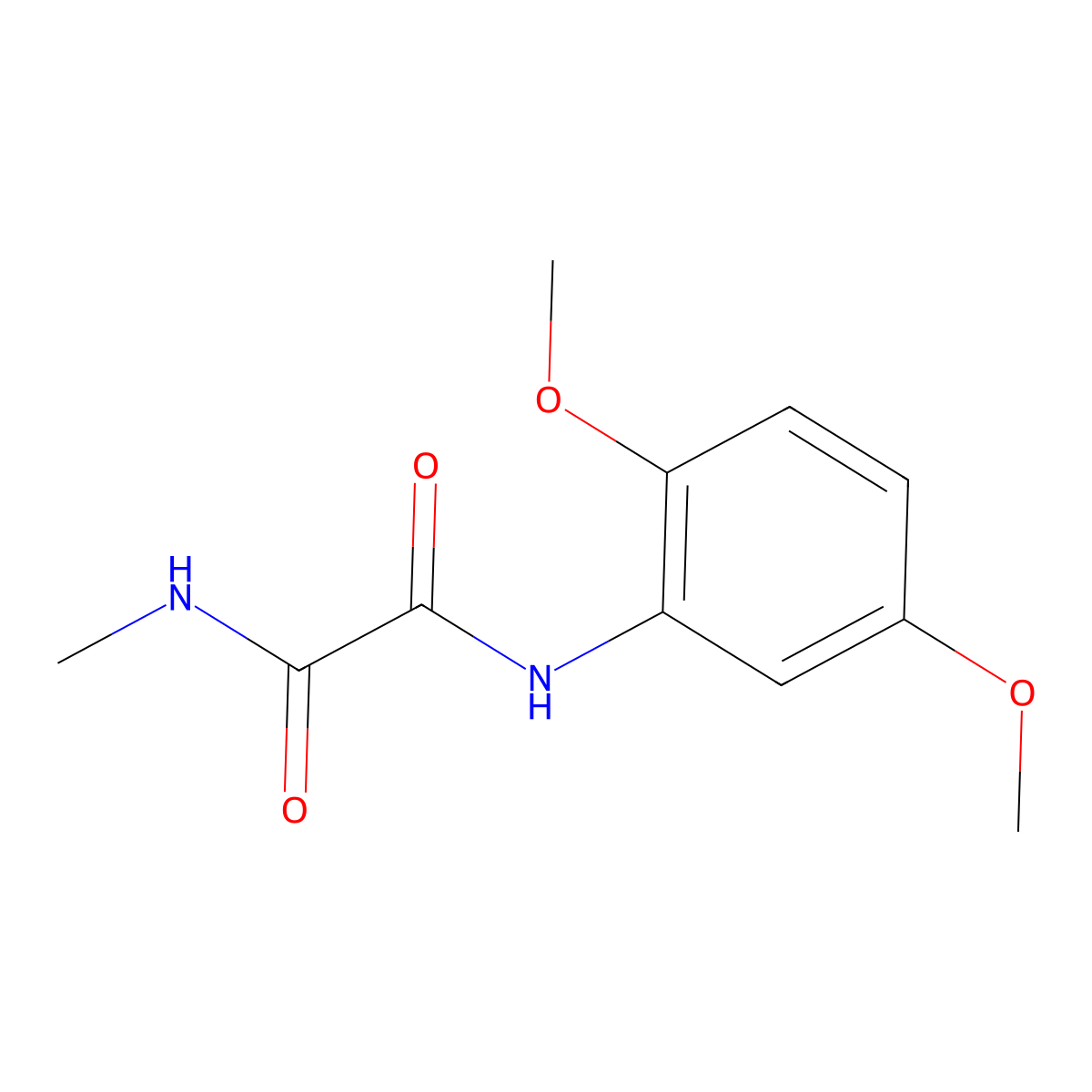 N'-(2,5-dimethoxyphenyl)-N-methyloxamide molecular structure, CAS 21775-09-7