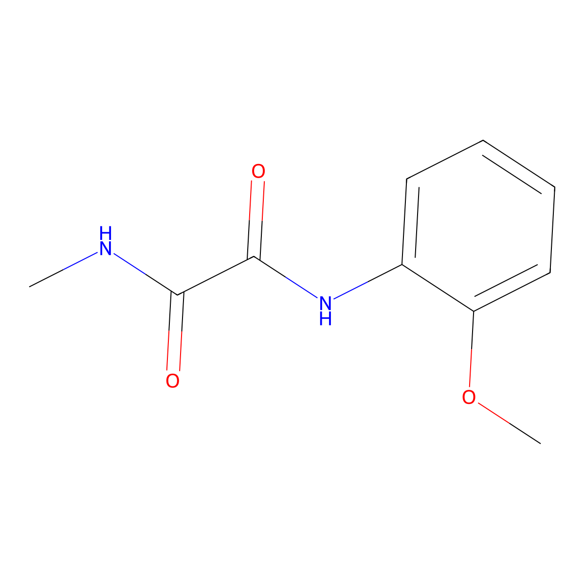 N'-(2-methoxyphenyl)-N-methyloxamide molecular structure, CAS 21775-16-6