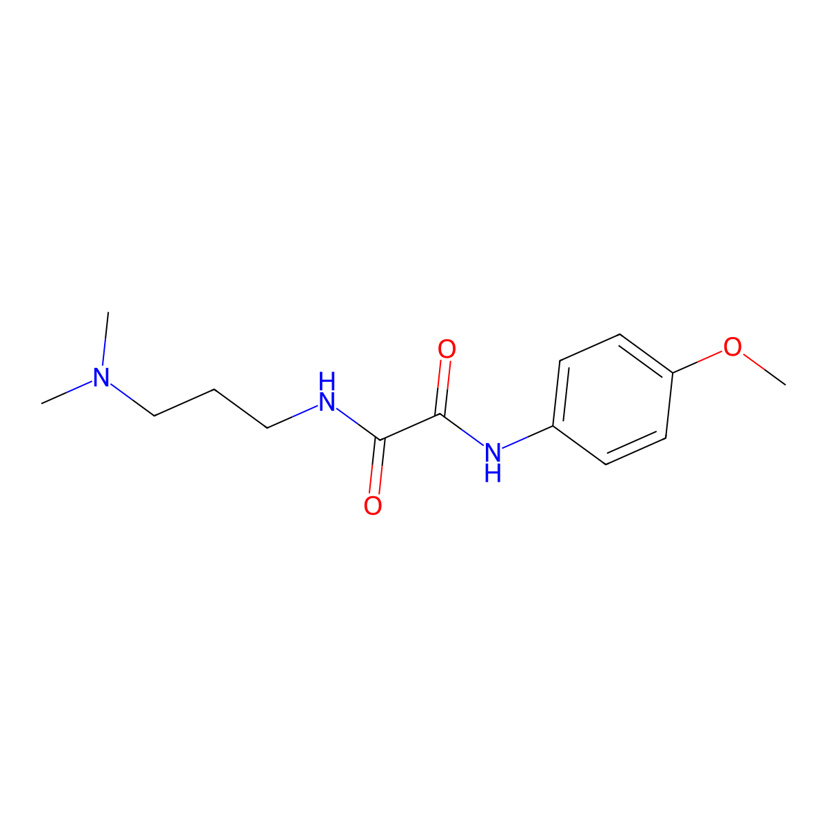 N1-(3-(dimethylamino)propyl)-N2-(4-methoxyphenyl)oxalamide molecular structure, CAS 21775-49-5