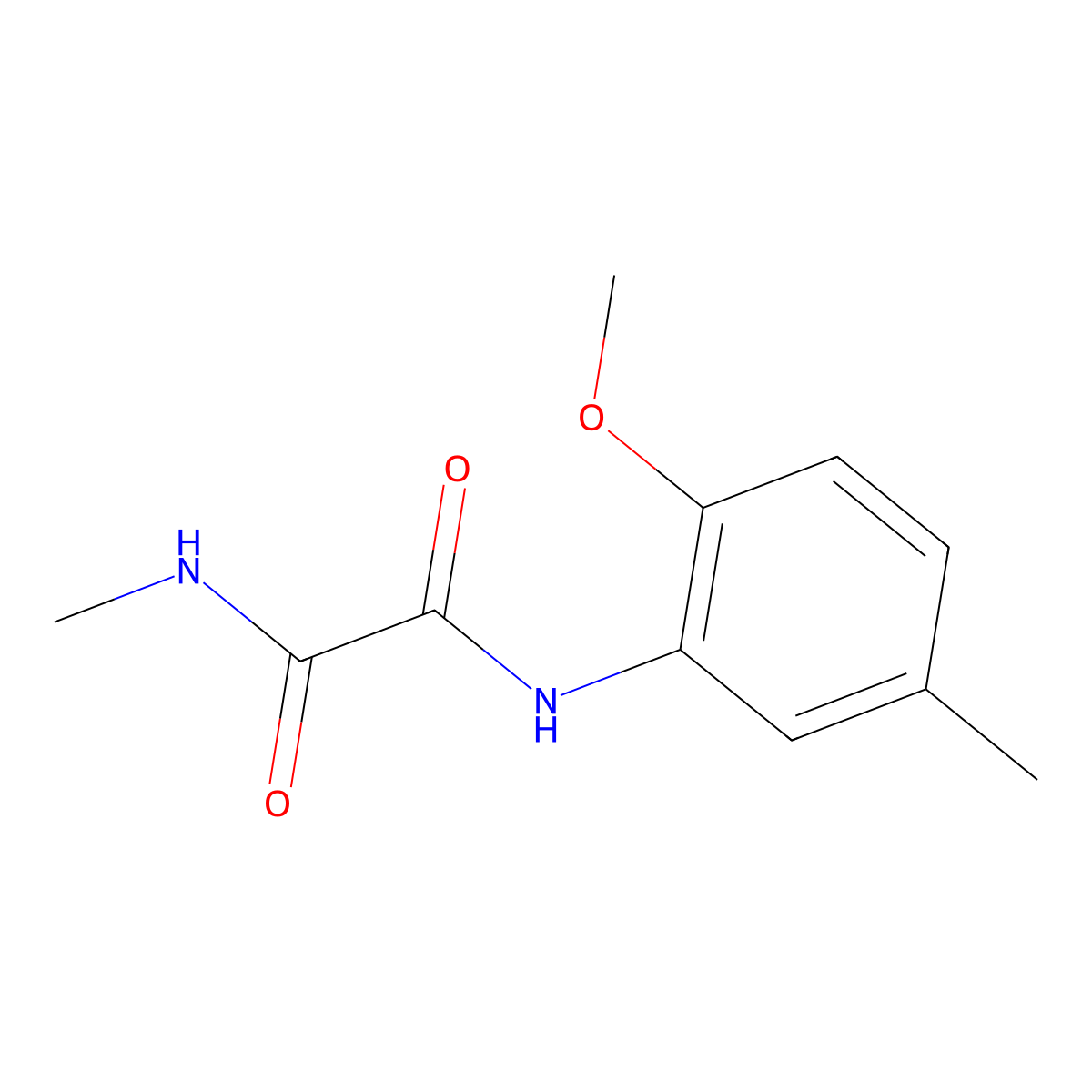 N1-(2-methoxy-5-methylphenyl)-N2-methyloxalamide molecular structure, CAS 21775-79-1