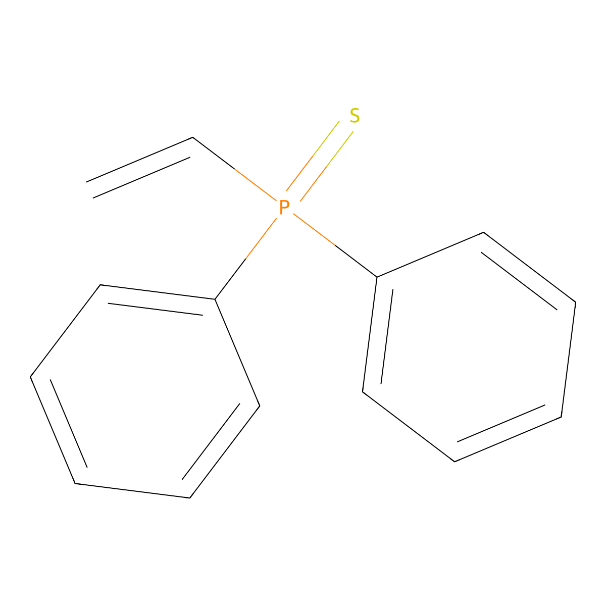 Diphenyl(vinyl)phosphine sulfide molecular structure, CAS 21776-15-8