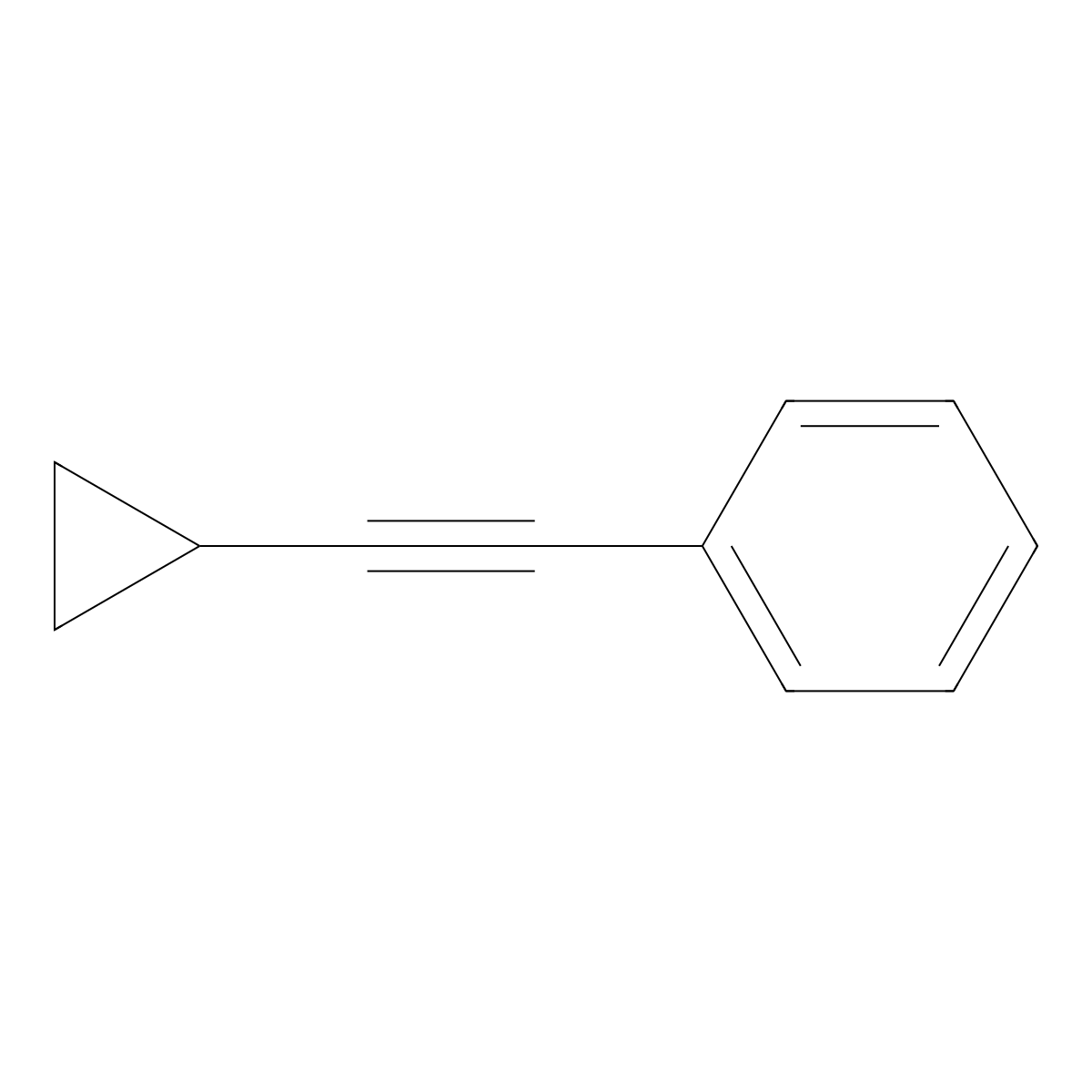 (Cyclopropylethynyl)benzene molecular structure, CAS 21777-85-5