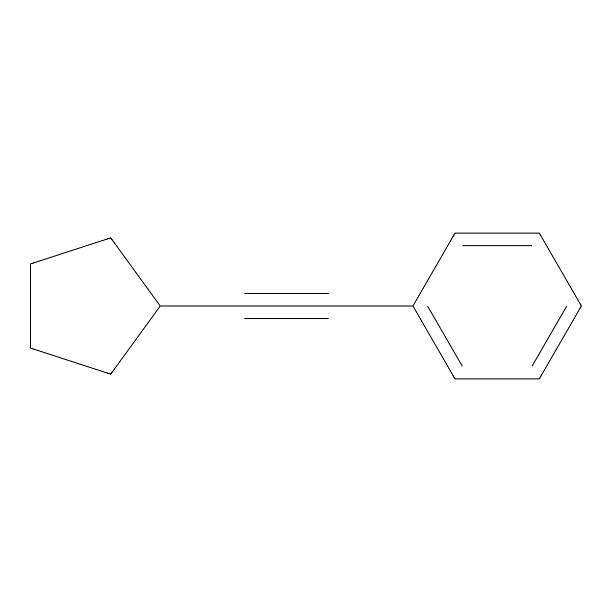 (Cyclopentylethynyl)benzene molecular structure, CAS 21777-87-7