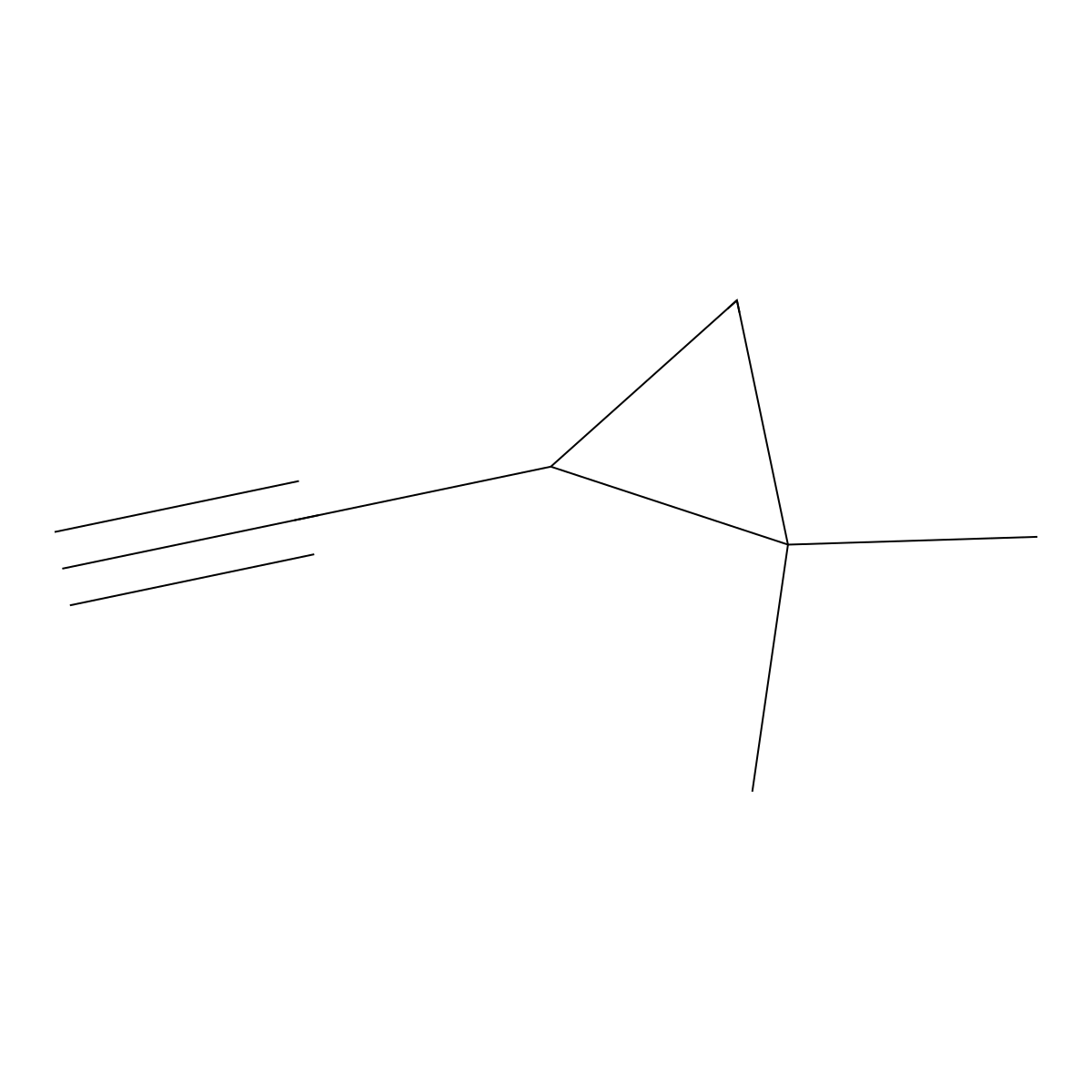 2-Ethynyl-1,1-dimethylcyclopropane molecular structure, CAS 21777-88-8