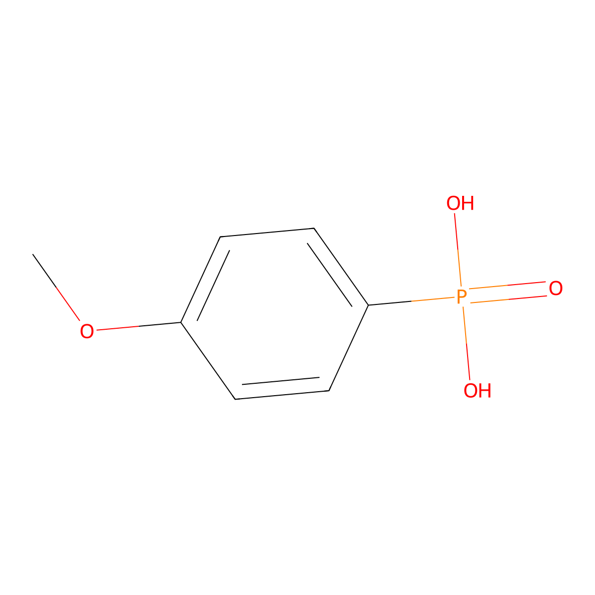 4-Methoxyphenylphosphonic acid molecular structure, CAS 21778-19-8