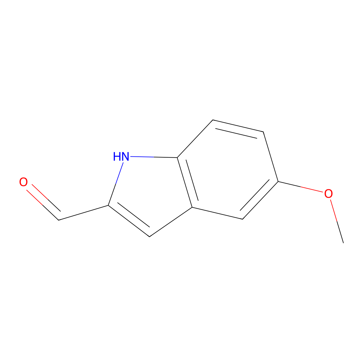 5-Methoxy-1H-indole-2-carbaldehyde molecular structure, CAS 21778-81-4