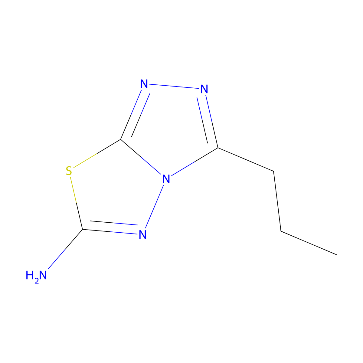 3-Propyl[1,2,4]triazolo[3,4-b][1,3,4]thiadiazol-6-amine molecular structure, CAS 217788-67-5