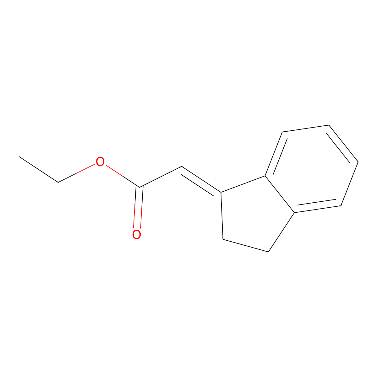 ethyl 2-[(1E)-2,3-dihydro-1H-inden-1-ylidene]acetate molecular structure, CAS 21779-31-7