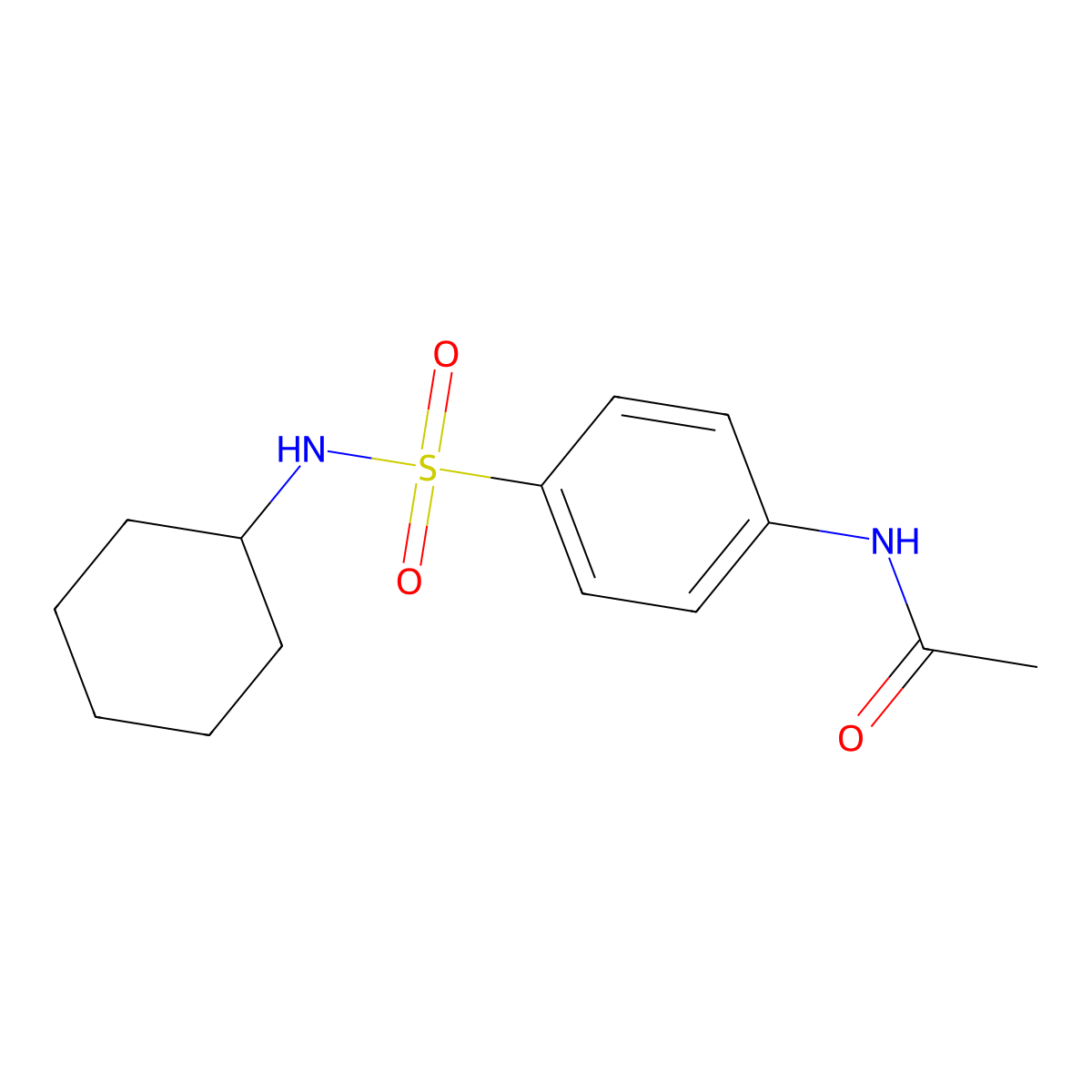 N-[4-(cyclohexylsulfamoyl)phenyl]acetamide molecular structure, CAS 217798-58-8