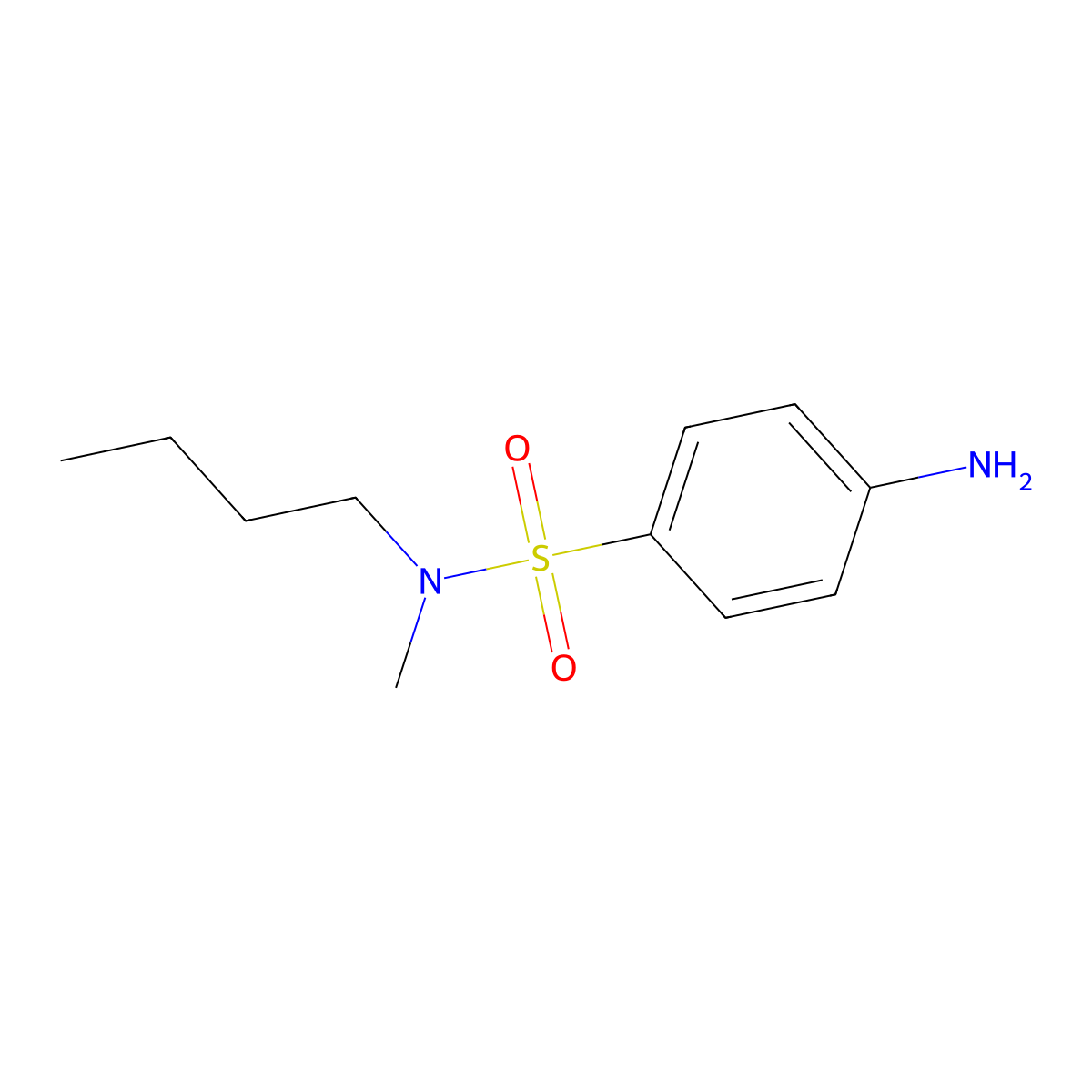 4-amino-N-butyl-N-methylbenzenesulfonamide molecular structure, CAS 217798-66-8