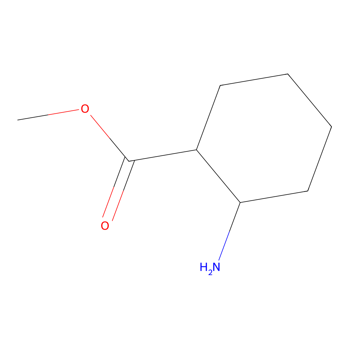 Methyl (1S,2S)-2-aminocyclohexane-1-carboxylate molecular structure, CAS 217799-18-3