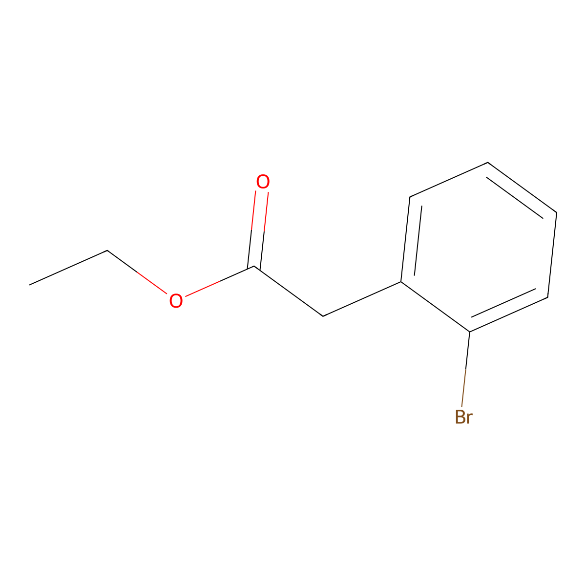 Ethyl 2-(2-bromophenyl)acetate molecular structure, CAS 2178-24-7