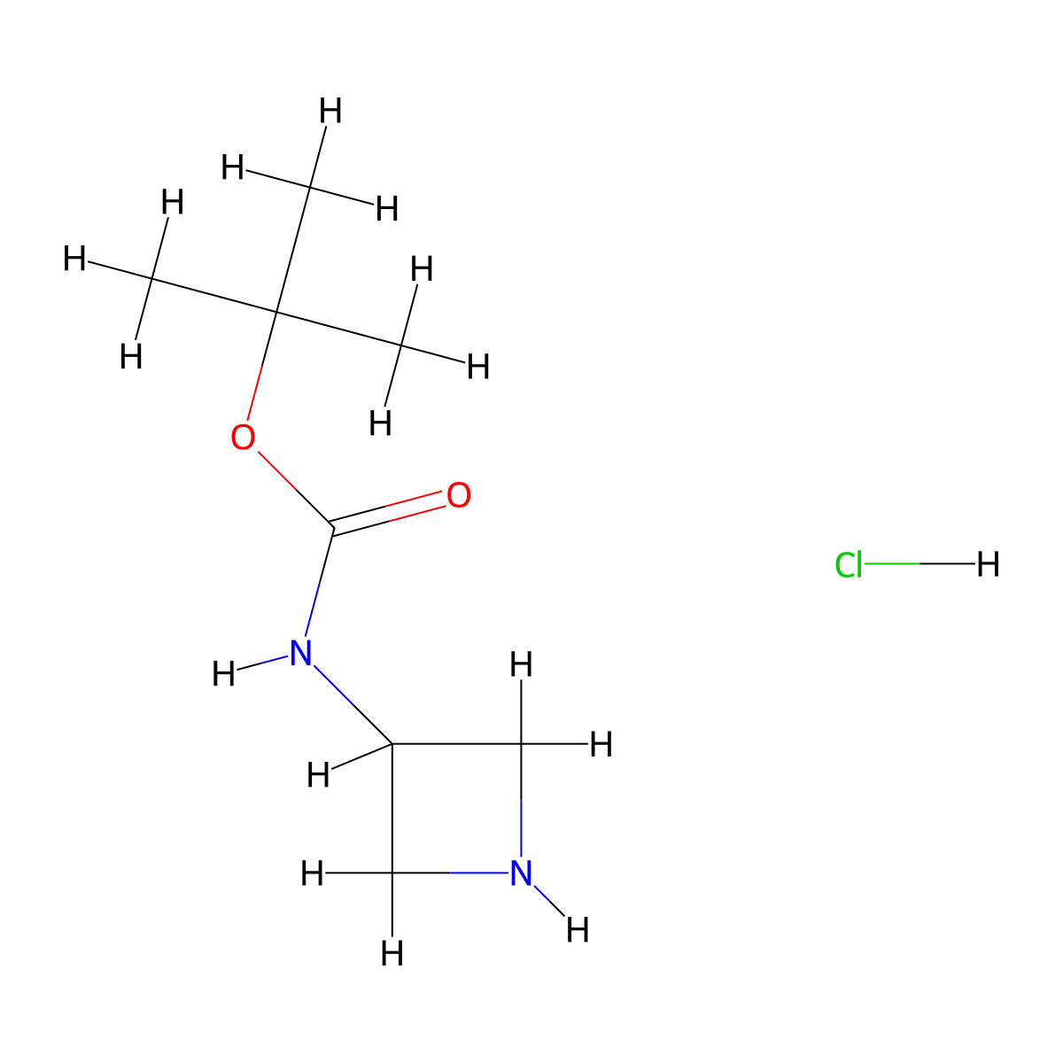 tert-butyl N-(azetidin-3-yl)carbamate hydrochloride molecular structure, CAS 217806-26-3