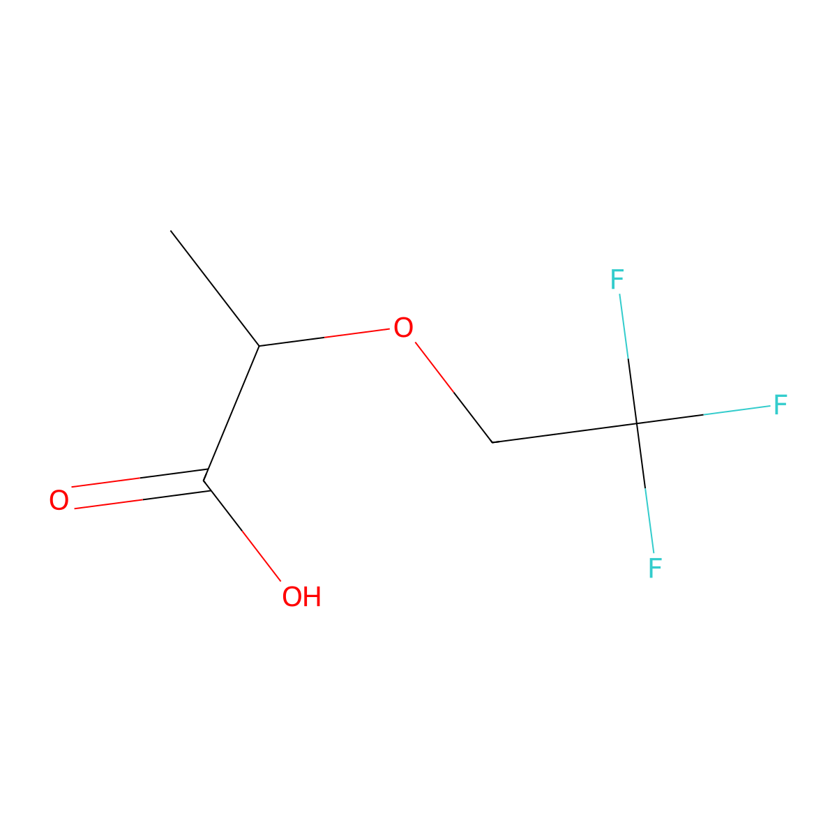2-(2,2,2-Trifluoroethoxy)propanoic acid molecular structure, CAS 217806-37-6