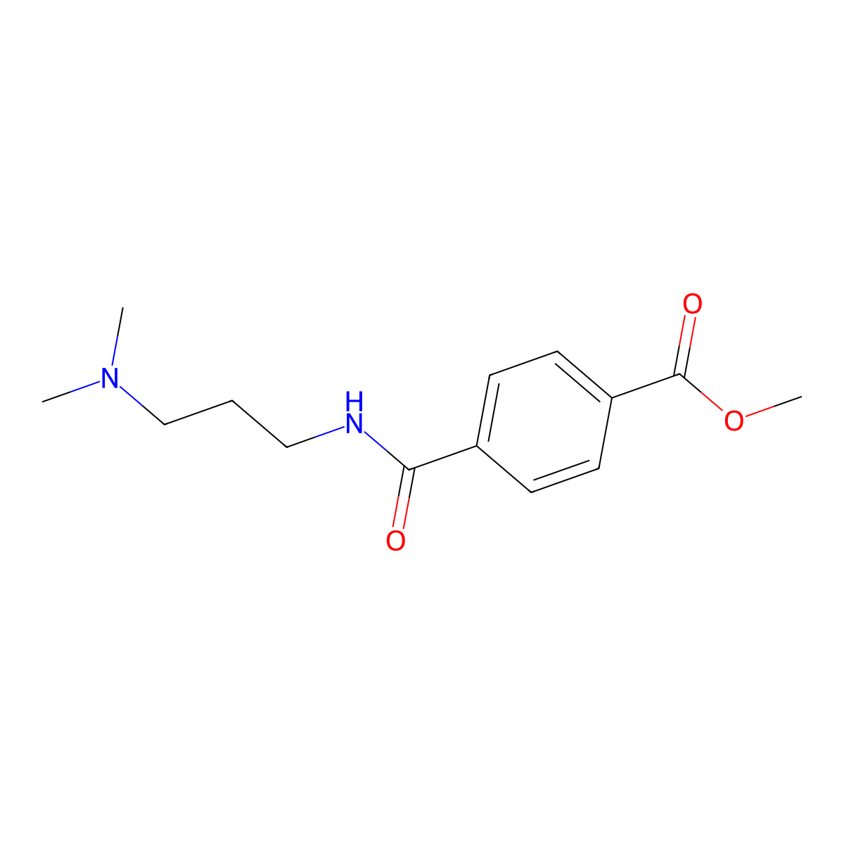Methyl 4-({[3-(dimethylamino)propyl]amino}carbonyl)benzoate molecular structure, CAS 217810-13-4