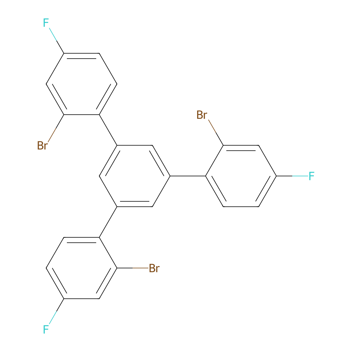 2,2''-Dibromo-5'-(2-bromo-4-fluorophenyl)-4,4''-difluoro-1,1':3',1''-terphenyl molecular structure, CAS 2178101-68-1