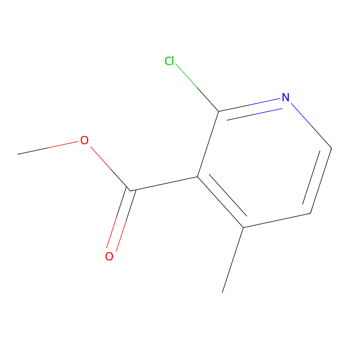 Methyl 2-chloro-4-methylnicotinate molecular structure, CAS 217811-63-7