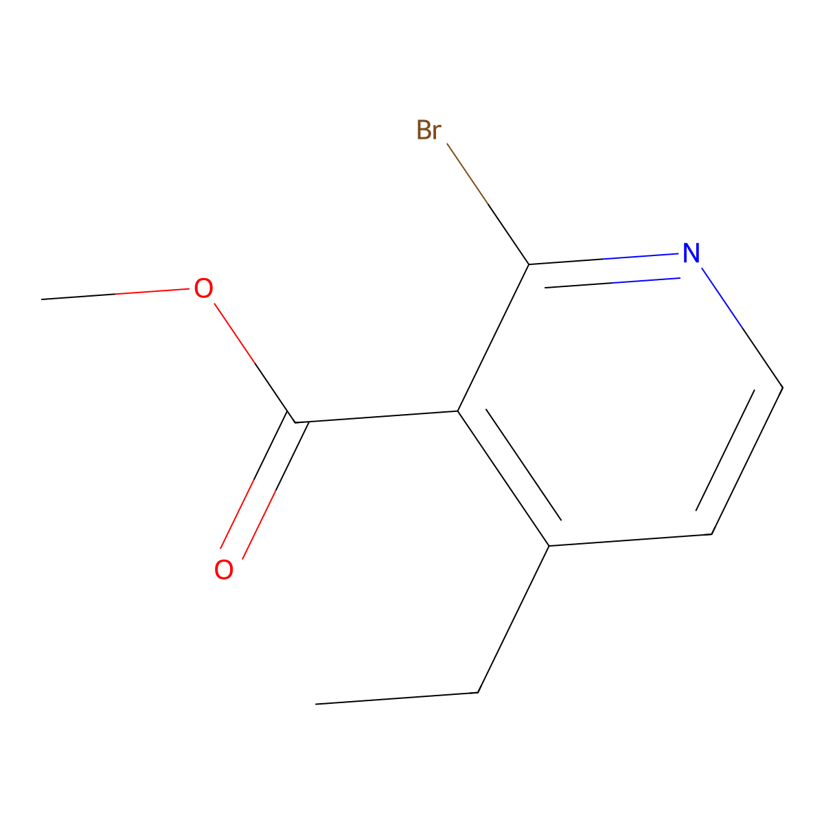 Methyl 2-bromo-4-ethylnicotinate molecular structure, CAS 217811-64-8