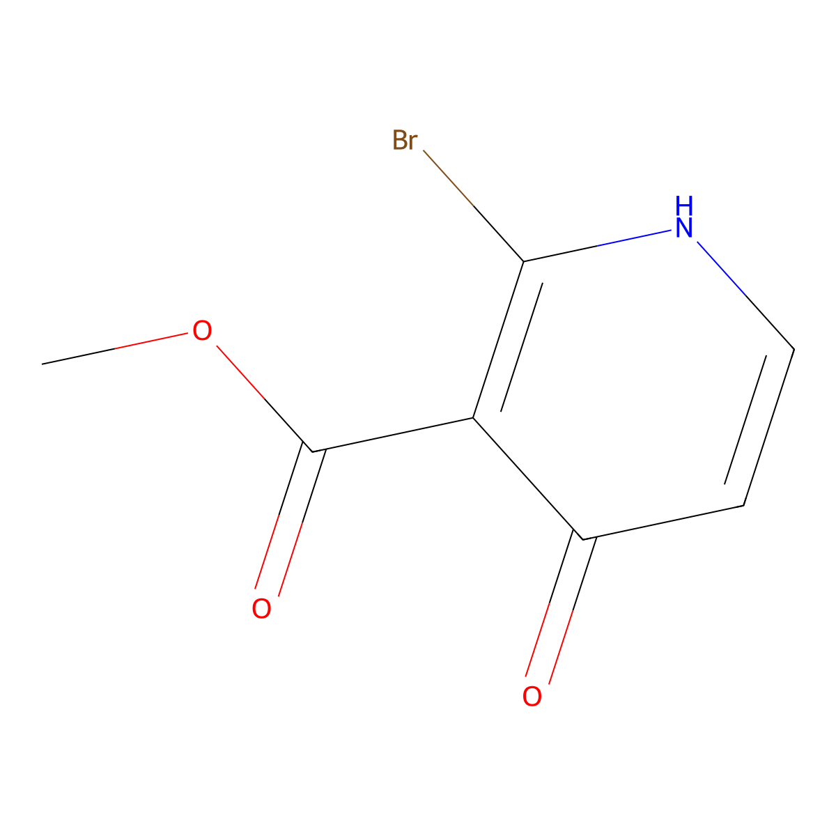 Methyl 2-bromo-4-hydroxypyridine-3-carboxylate molecular structure, CAS 217812-02-7