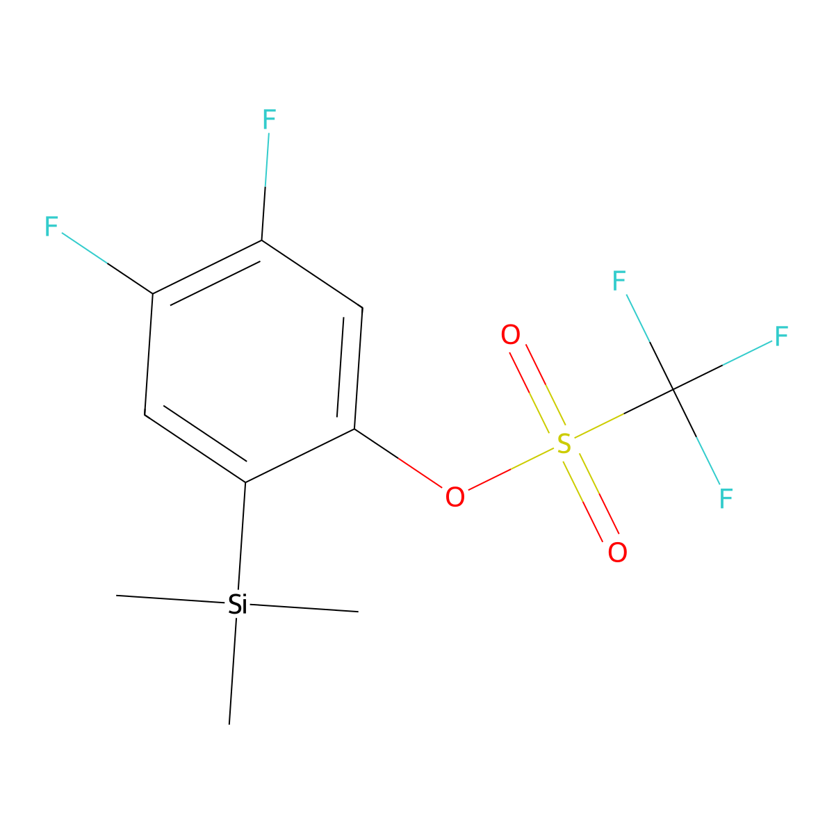 4,5-Difluoro-2-(trimethylsilyl)phenyl trifluoromethanesulfonate molecular structure, CAS 217813-00-8