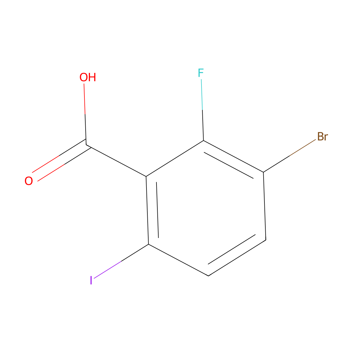 3-Bromo-2-fluoro-6-iodobenzoic acid molecular structure, CAS 217816-54-1