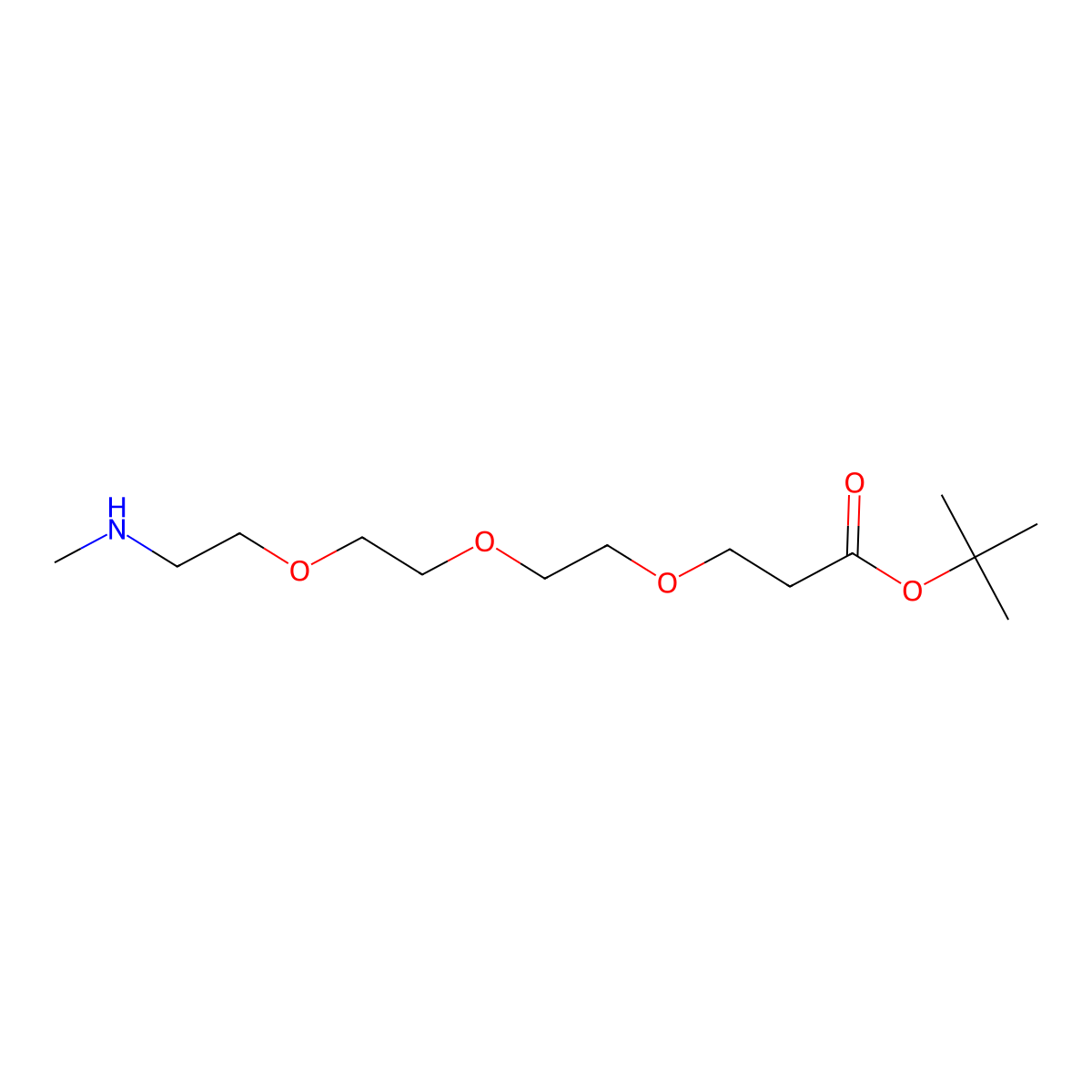 Methylamino-PEG3-t-butyl ester molecular structure, CAS 217817-03-3