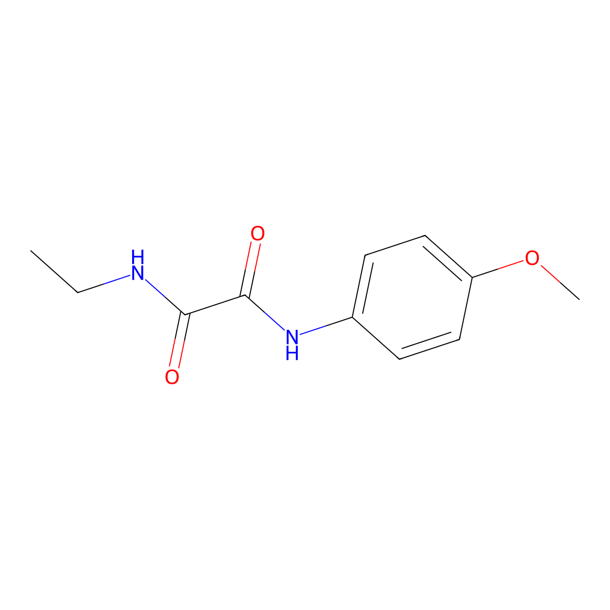 N-ethyl-N'-(4-methoxyphenyl)ethanediamide molecular structure, CAS 21782-34-3