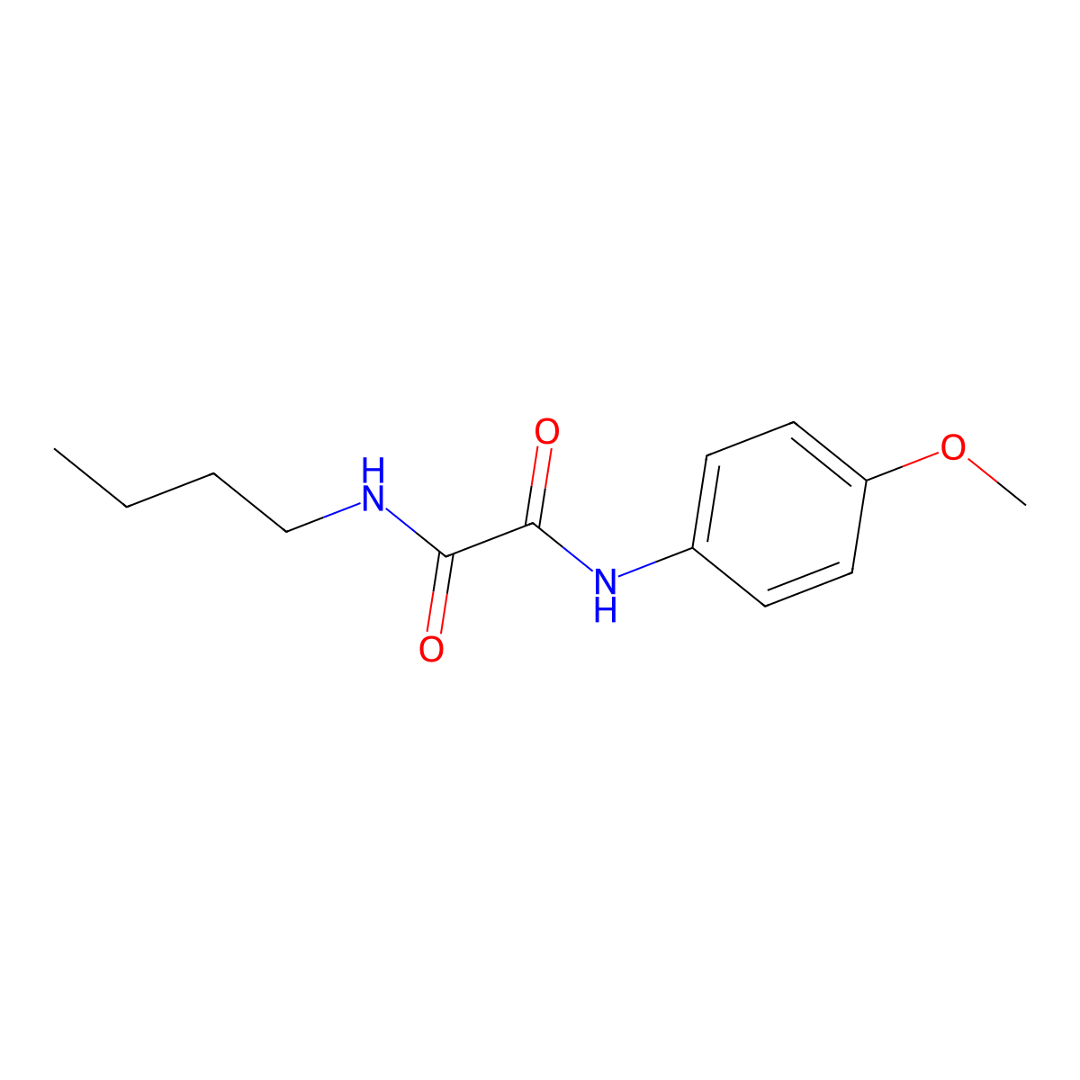 N1-butyl-N2-(4-methoxyphenyl)oxalamide molecular structure, CAS 21782-35-4