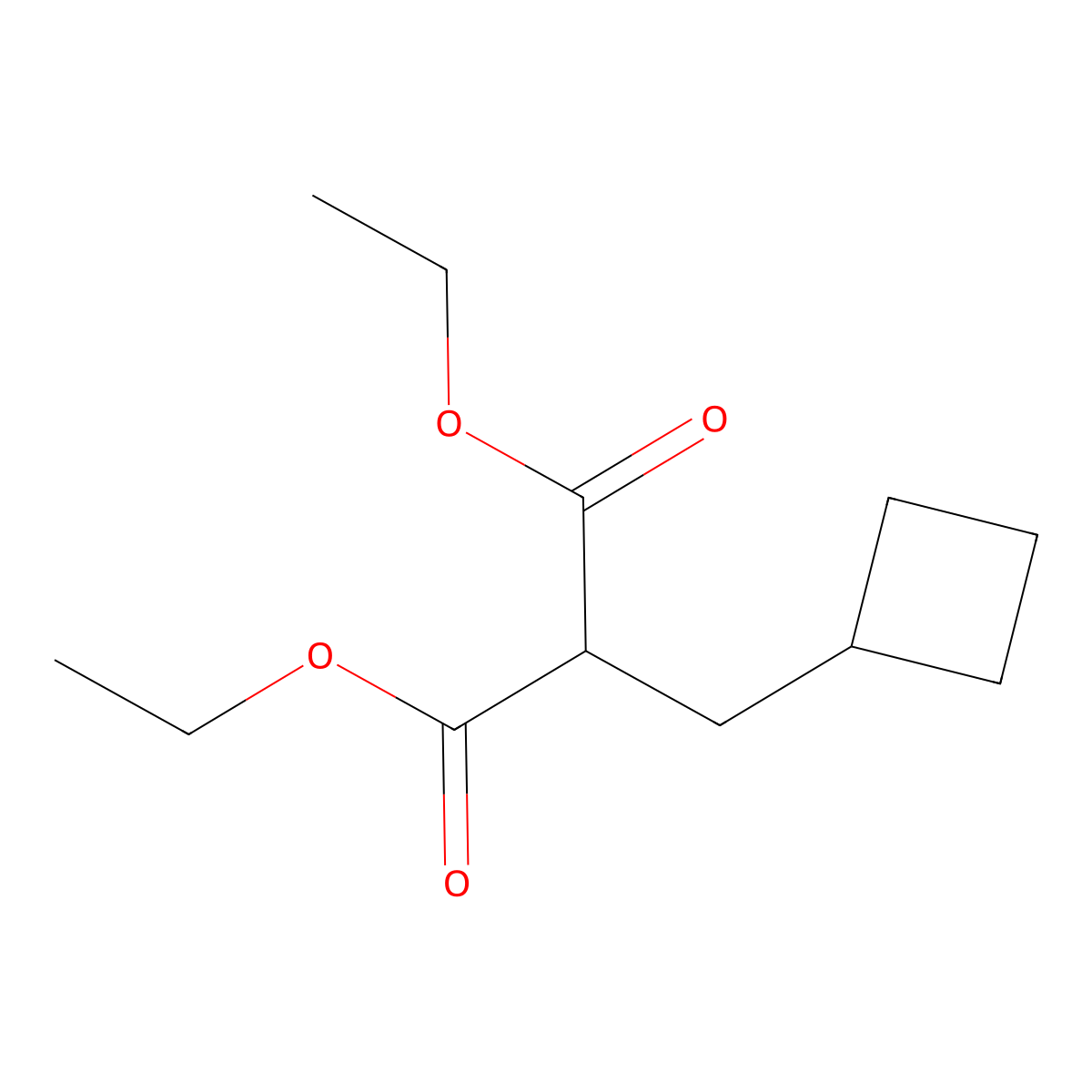 Propanedioic acid, 2-(cyclobutylmethyl)-, 1,3-diethyl ester molecular structure, CAS 21782-47-8