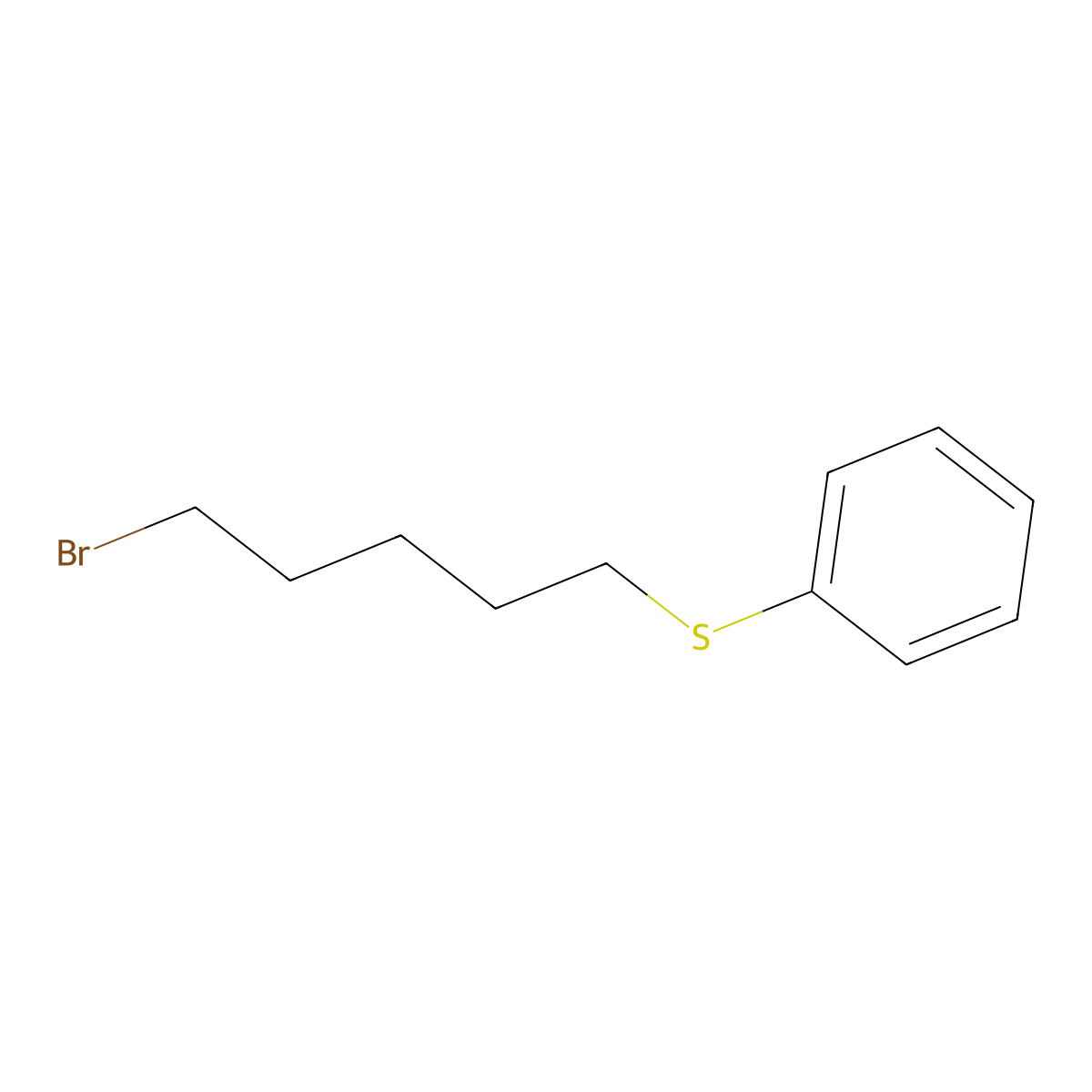 [(5-Bromopentyl)thio]benzene molecular structure, CAS 21782-59-2
