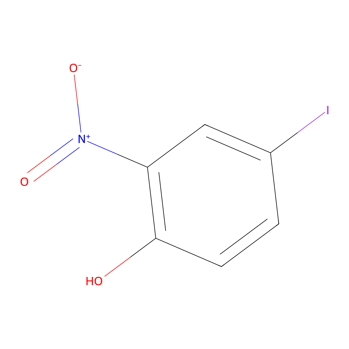 Phenol, 4-iodo-2-nitro- molecular structure, CAS 21784-73-6