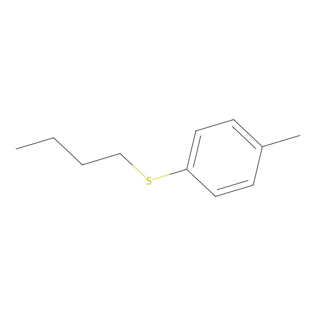 Butyl p-tolyl sulfide molecular structure, CAS 21784-96-3
