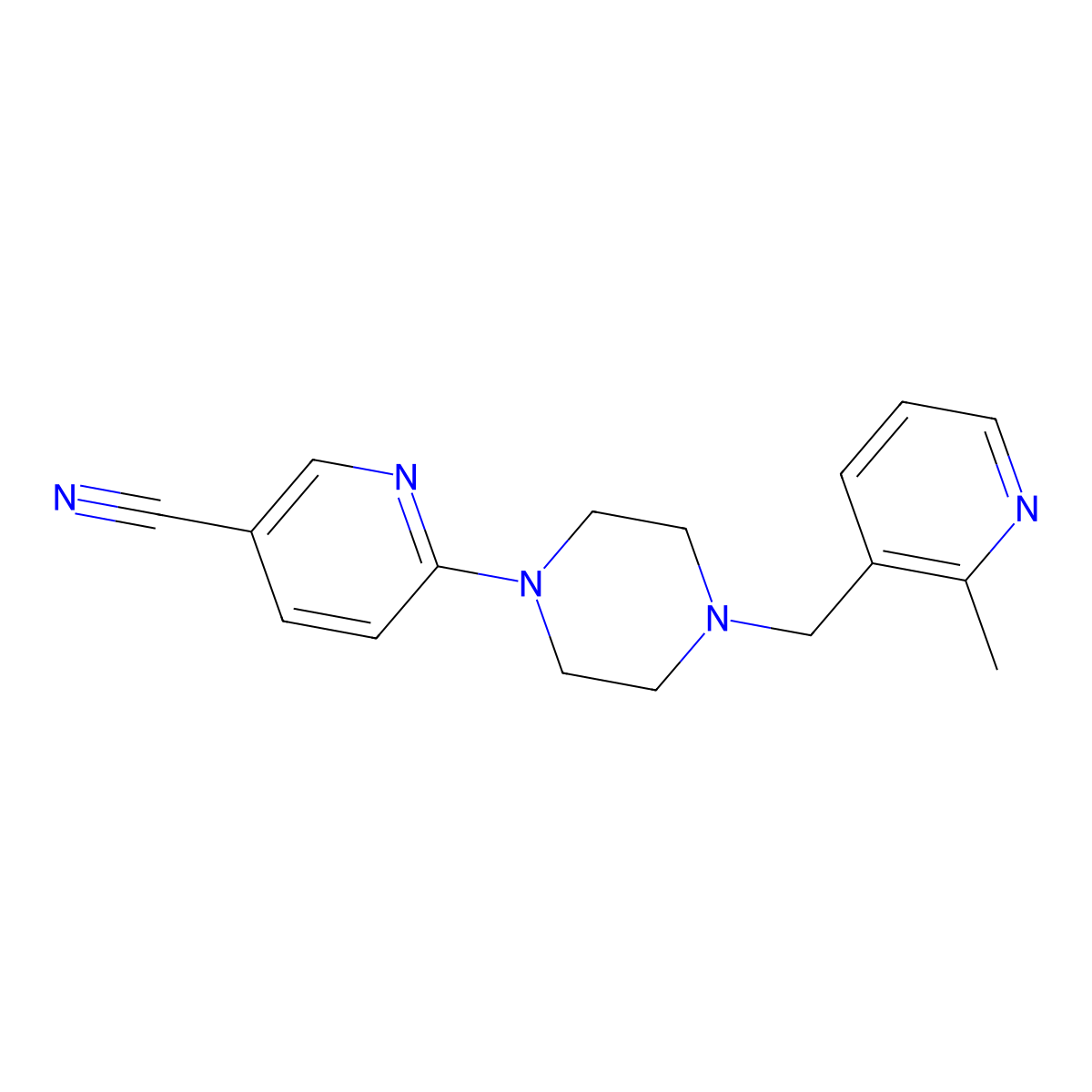6-{4-[(2-Methylpyridin-3-yl)methyl]piperazin-1-yl}pyridine-3-carbonitrile molecular structure, CAS 2178542-35-1