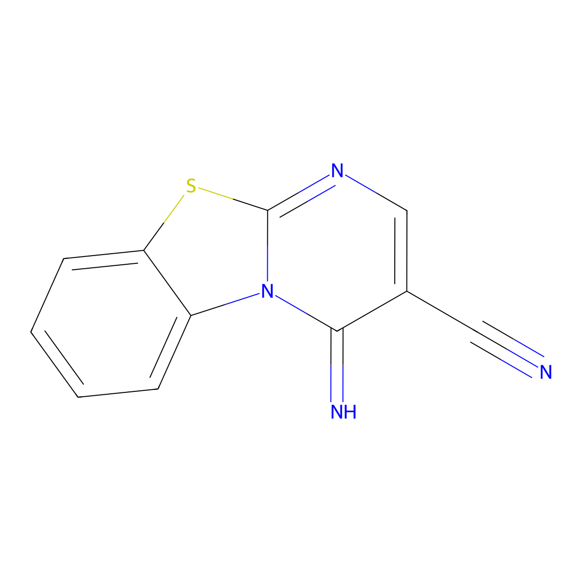 4-Iminopyrimido[2,1-b][1,3]benzothiazole-3-carbonitrile molecular structure, CAS 21787-04-2