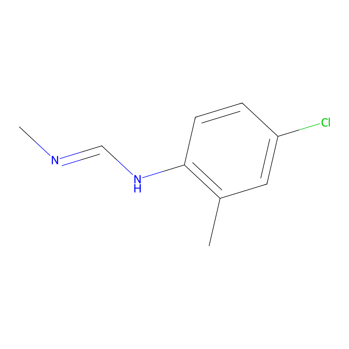 N-(4-Chloro-2-methylphenyl)-N'-methylmethanimidamide molecular structure, CAS 21787-80-4