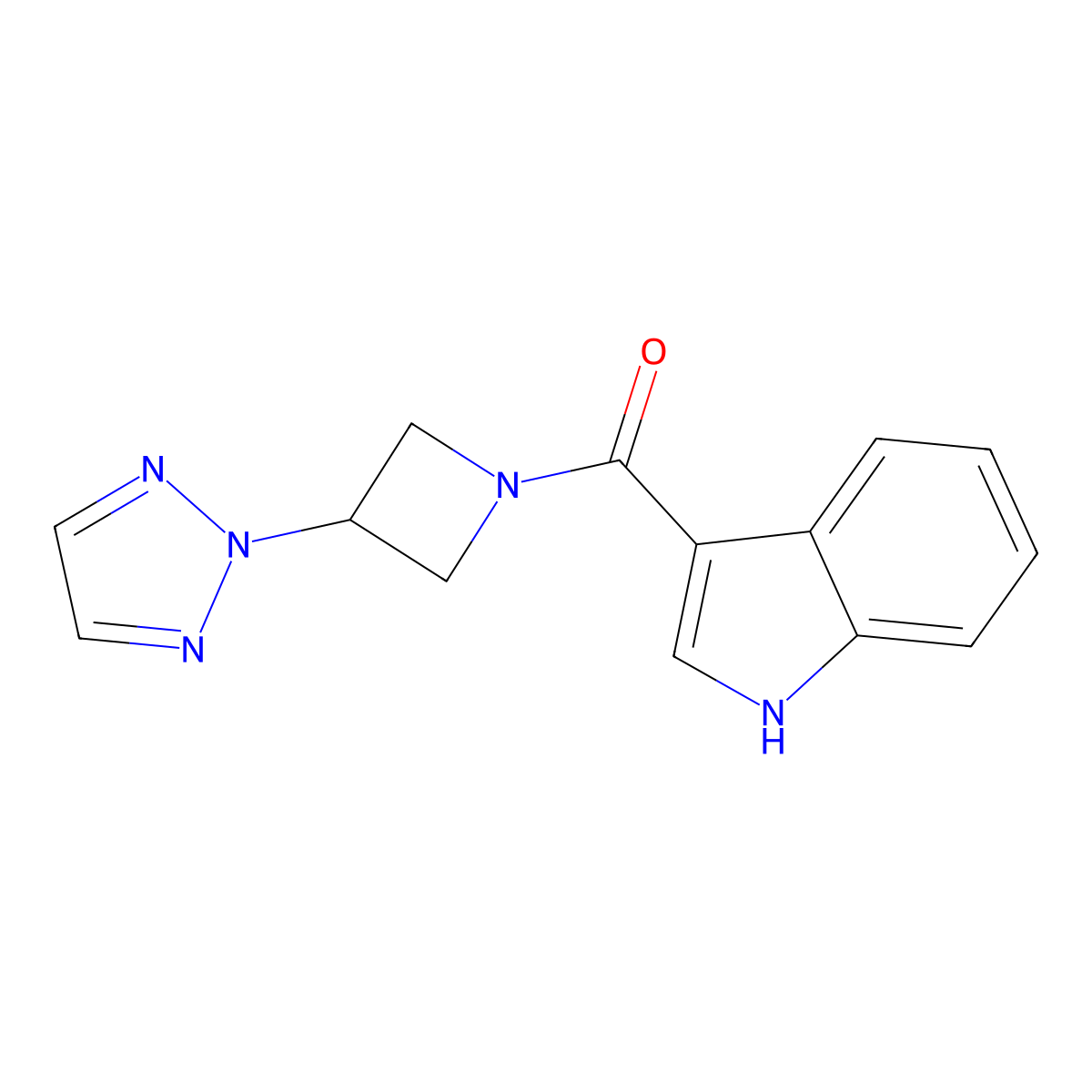 (3-(2H-1,2,3-triazol-2-yl)azetidin-1-yl)(1H-indol-3-yl)methanone molecular structure, CAS 2178771-72-5