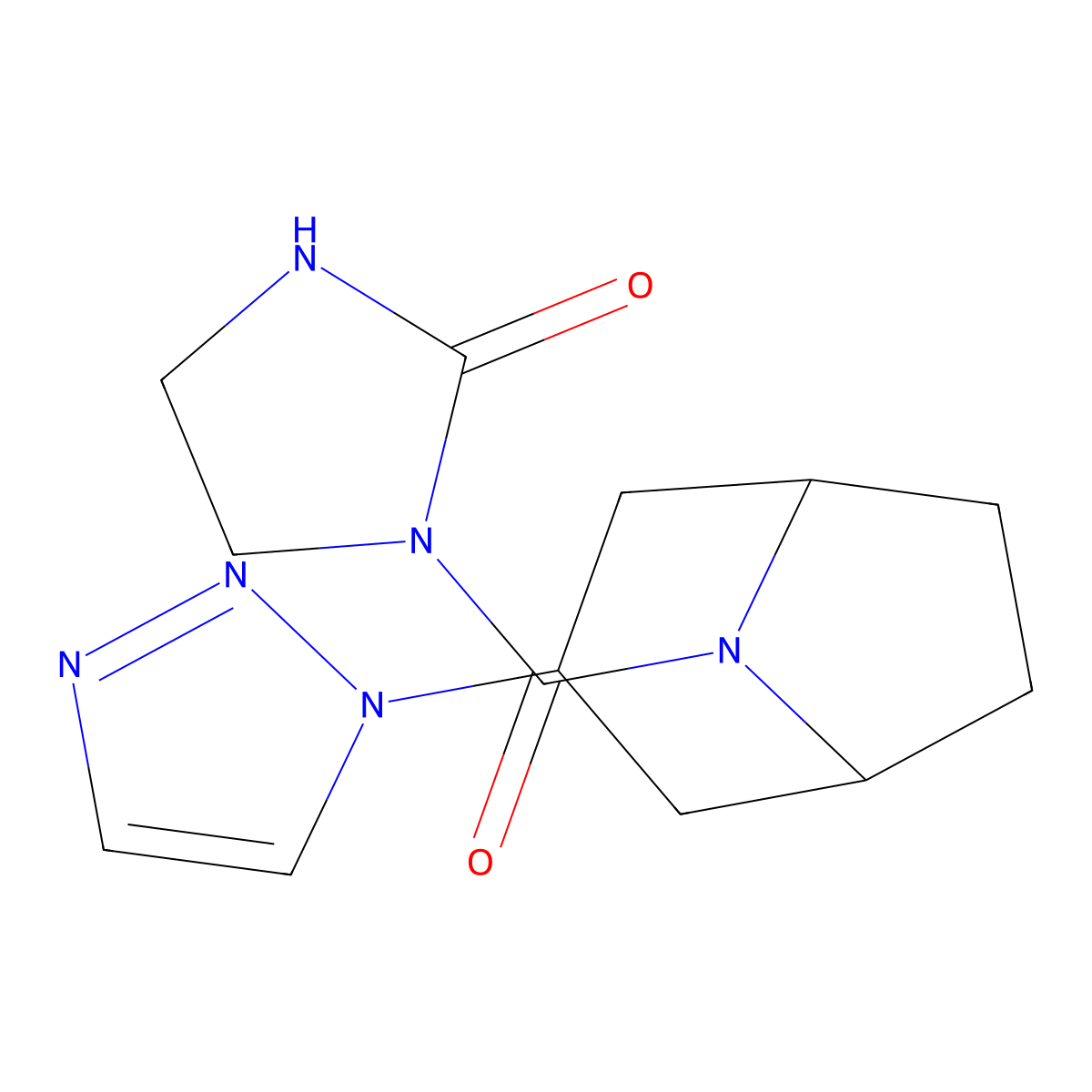 1-[3-(1H-1,2,3-triazol-1-yl)-8-azabicyclo[3.2.1]octane-8-carbonyl]imidazolidin-2-one molecular structure, CAS 2178772-29-5