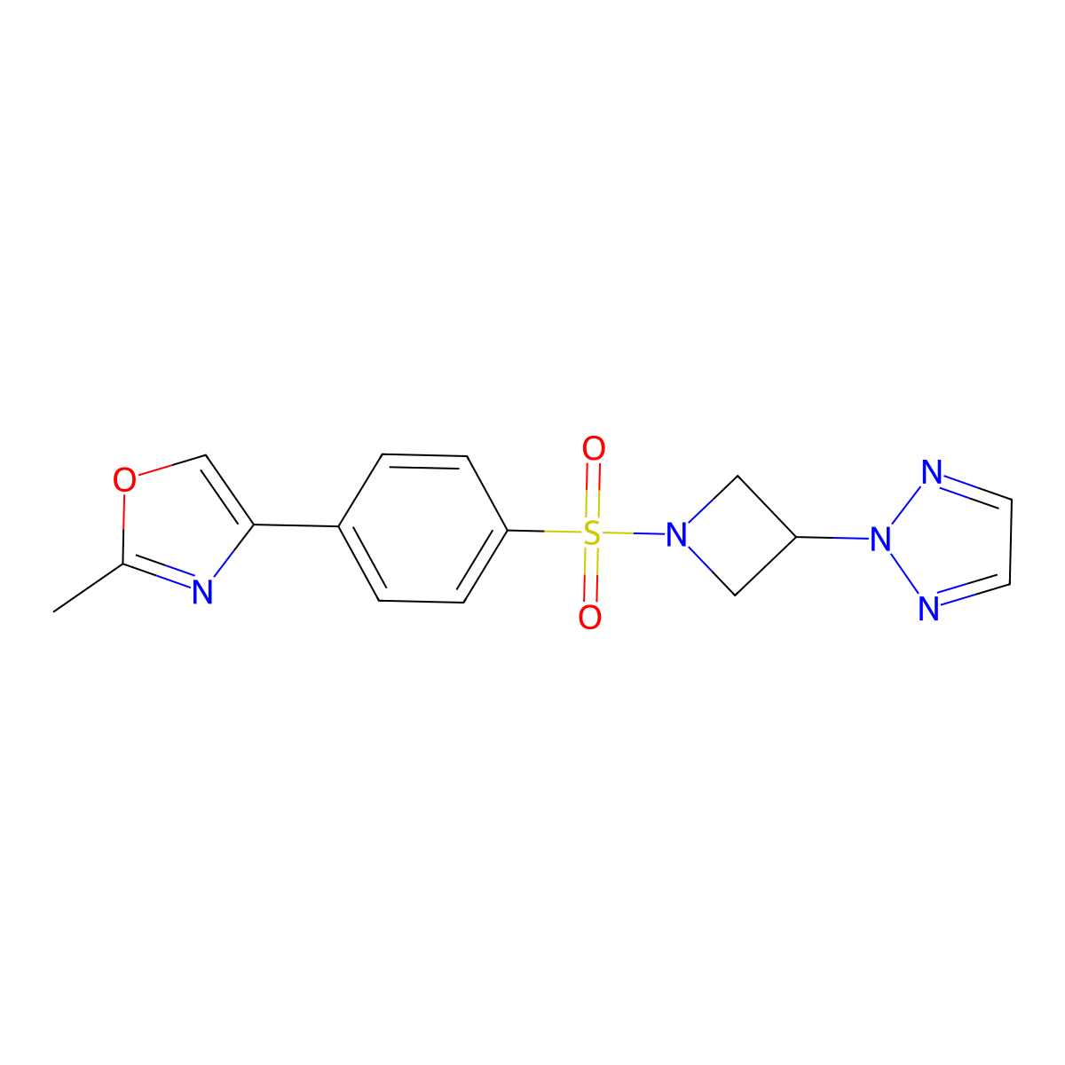 4-(4-((3-(2H-1,2,3-triazol-2-yl)azetidin-1-yl)sulfonyl)phenyl)-2-methyloxazole molecular structure, CAS 2178773-95-8