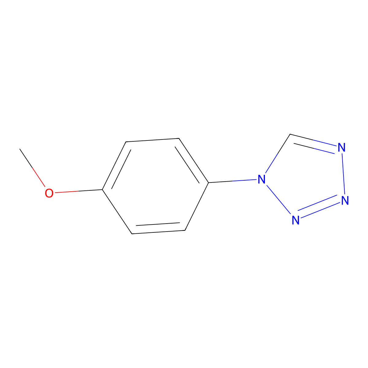 1-(4-Methoxy-phenyl)-1H-tetrazole molecular structure, CAS 21788-28-3