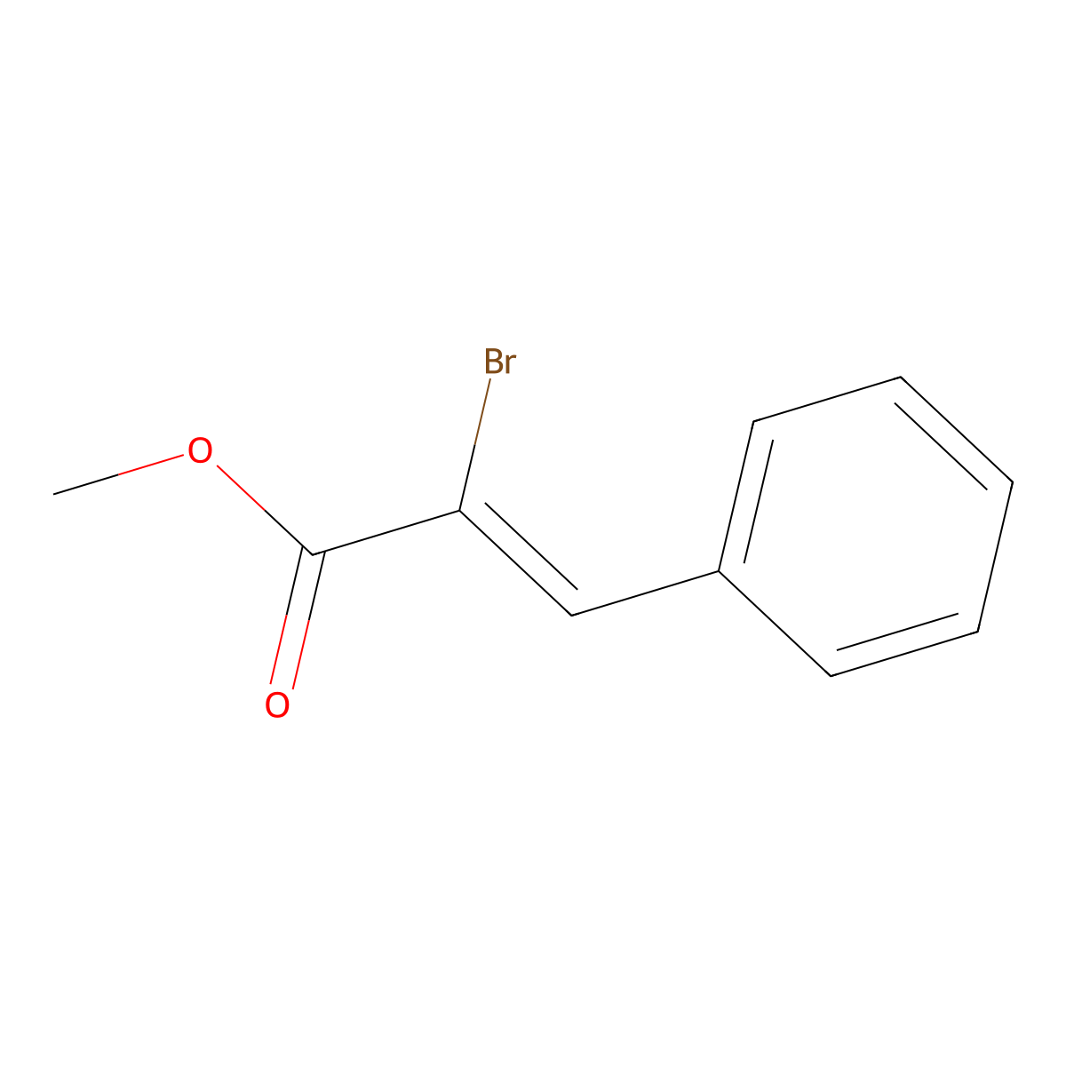 2-Propenoic acid, 2-bromo-3-phenyl-, methyl ester molecular structure, CAS 21788-35-2